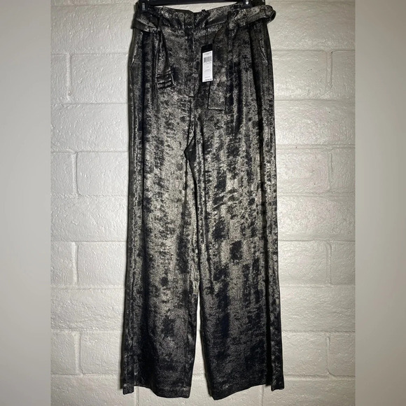 BCBGMaxAzria Black & Gold Wide Leg Pants - Picture 2 of 9